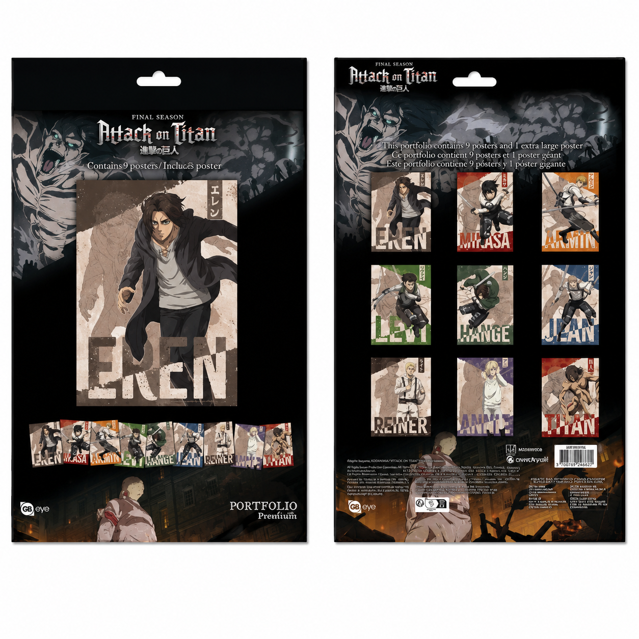 ATTACK ON TITAN - Portfolio 9 posters Characters S4