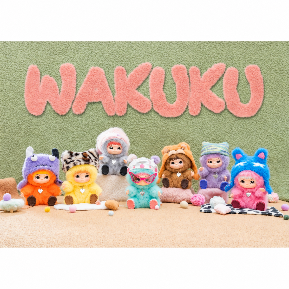 WAKUKU Pendant Blind Box – Fuzzy Trendy Fun Party Series