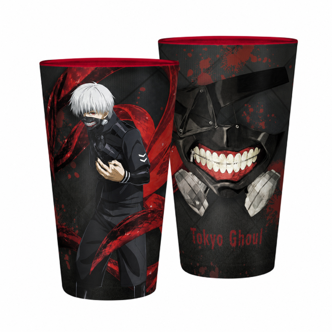 TOKYO GHOUL - Large Glass - 400ml - Kaneki & Mask
