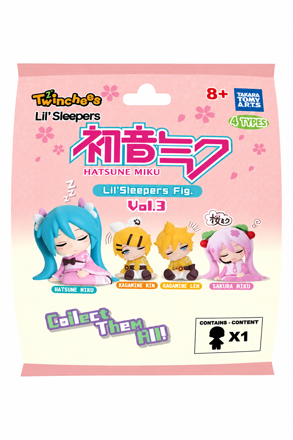 Hatsune Miku Twinchees Mini Figures Lil' Sleepers Wave 3,5cm Blind Pack
