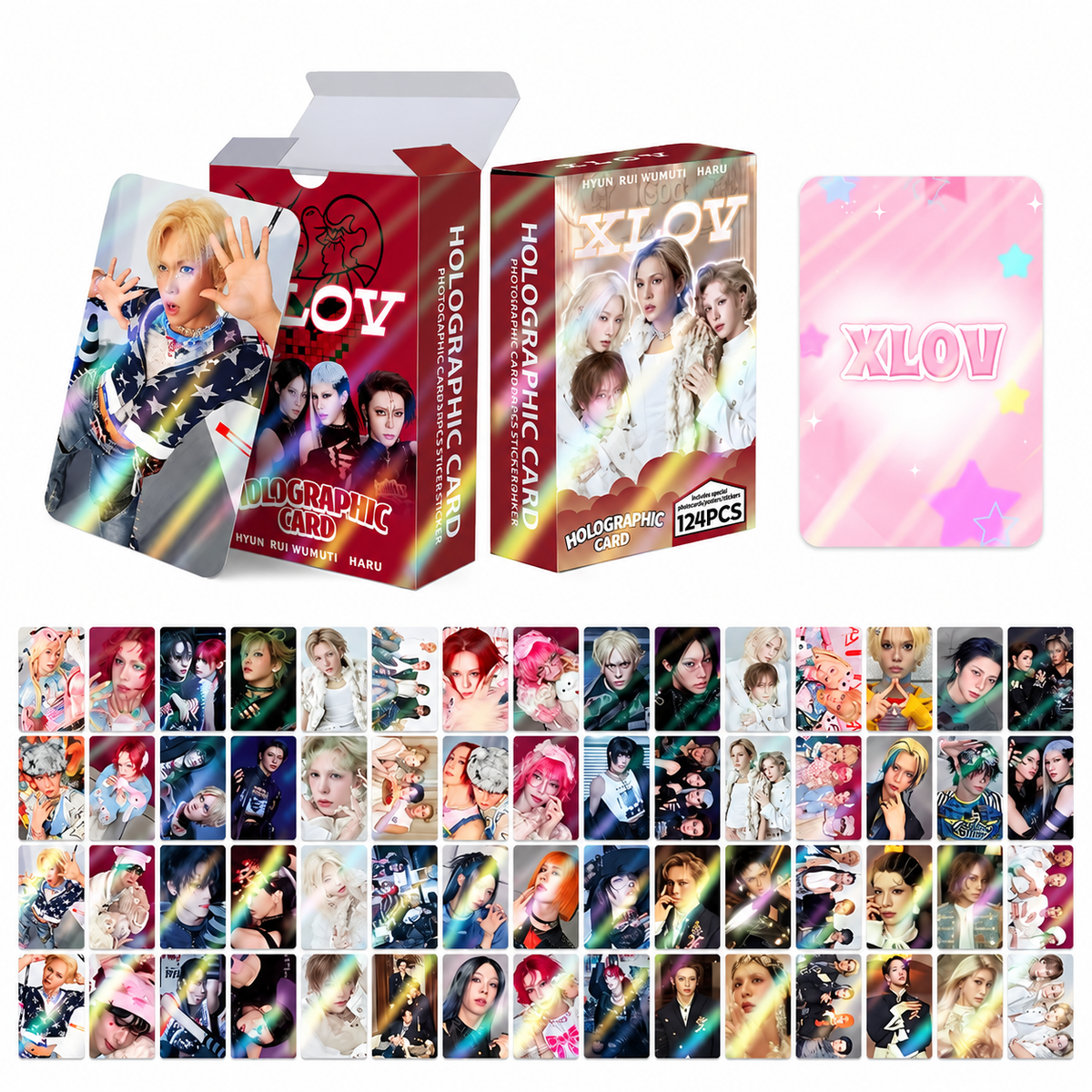 XLOV Holographic Photocard Set - 124pcs