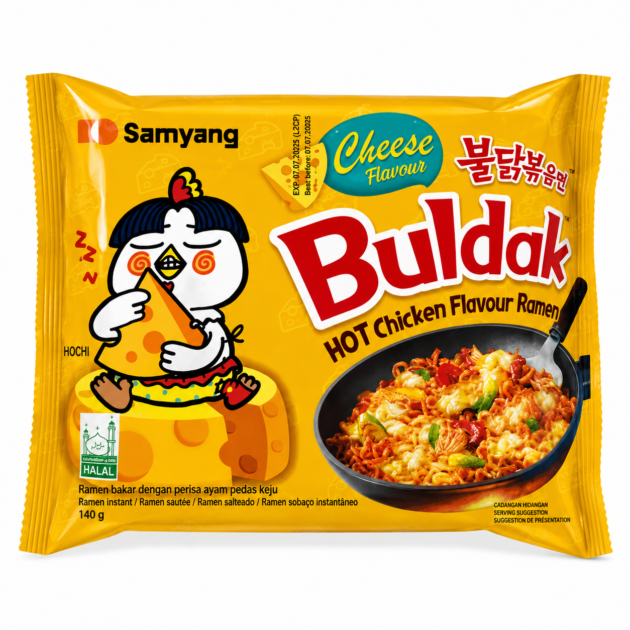 Samyang Buldak Instant Noodles Yellow Spicy Chicken Cheese Hot 140g