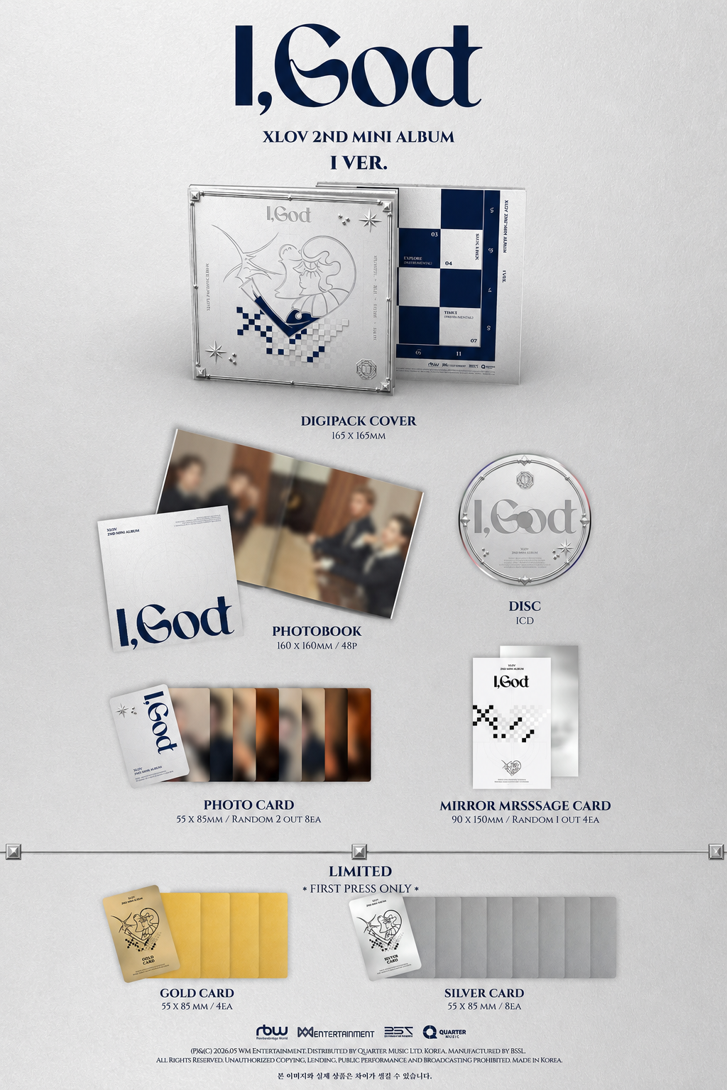 XLOV - 2ND MINI ALBUM [I,God] (I VER.)