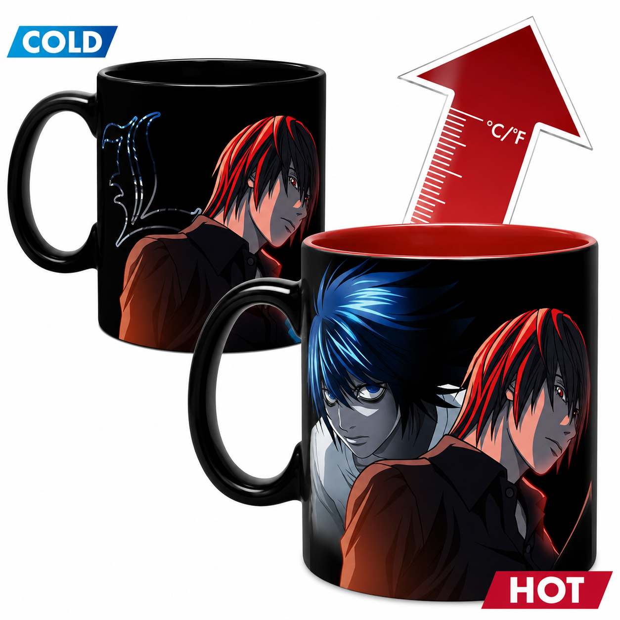DEATH NOTE - Mug Heat Change - 460ml - L & Light