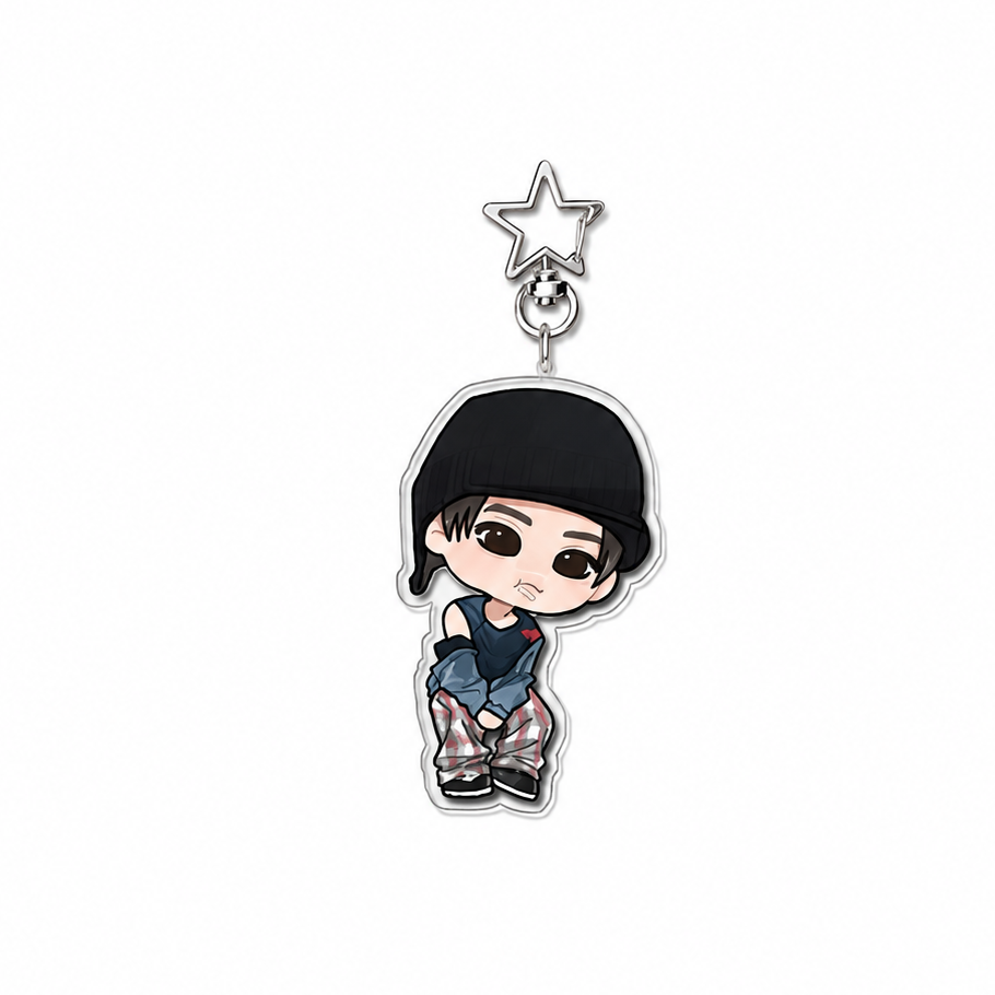 CORTIS - Chibi Acrylic Keychain (Black Beanie)