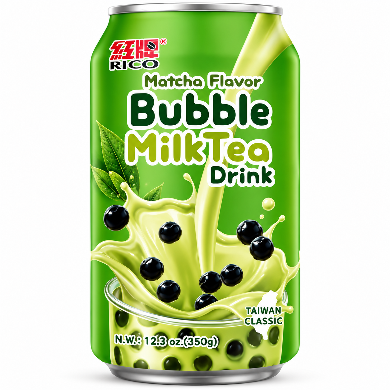 Rico Bubble Milk Tea Drink Matcha 350ml