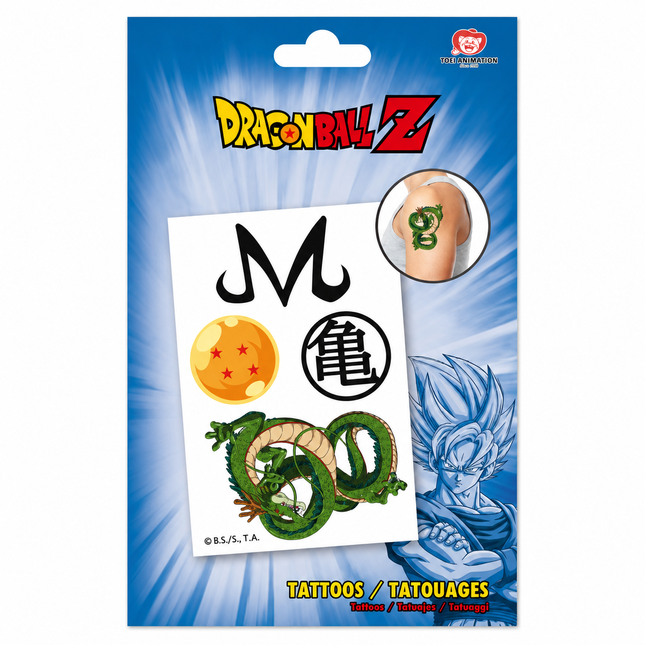 DRAGON BALL - Tattoos - 15x10cm