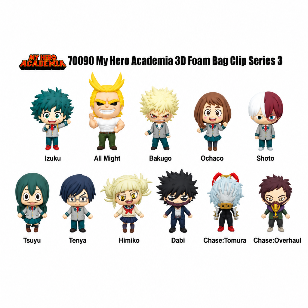 My Hero Academia 3D PVC Bag Clips Series 3