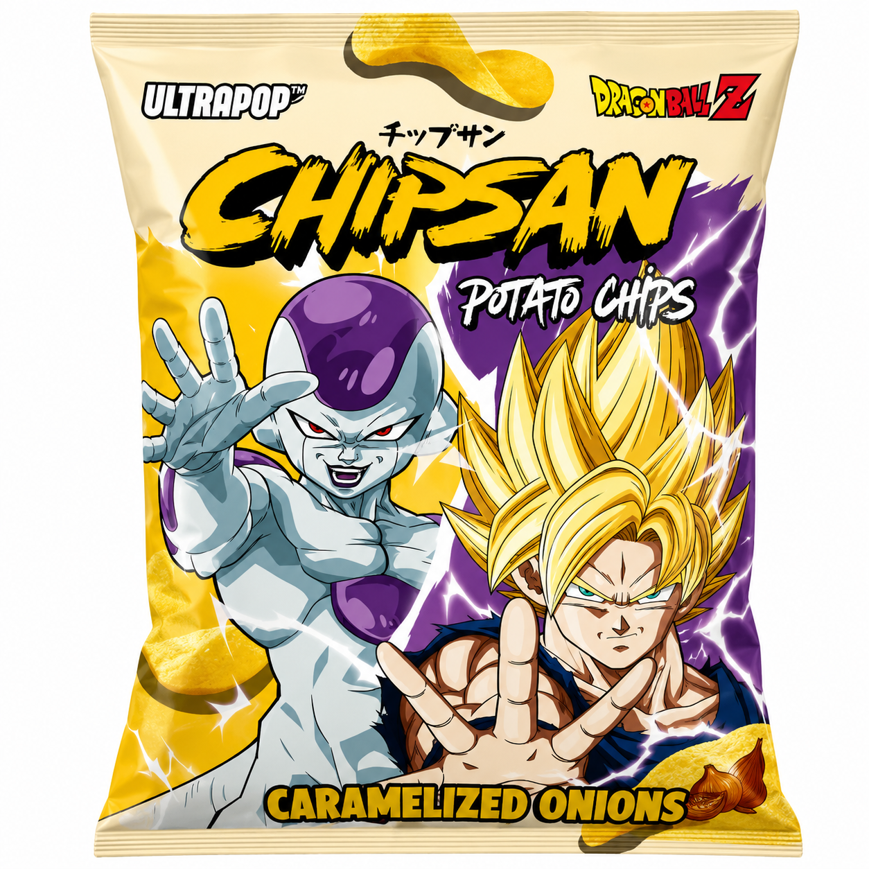 Ultrapop Chipsan Goku Vs Frieza Caramelized Onions 110g