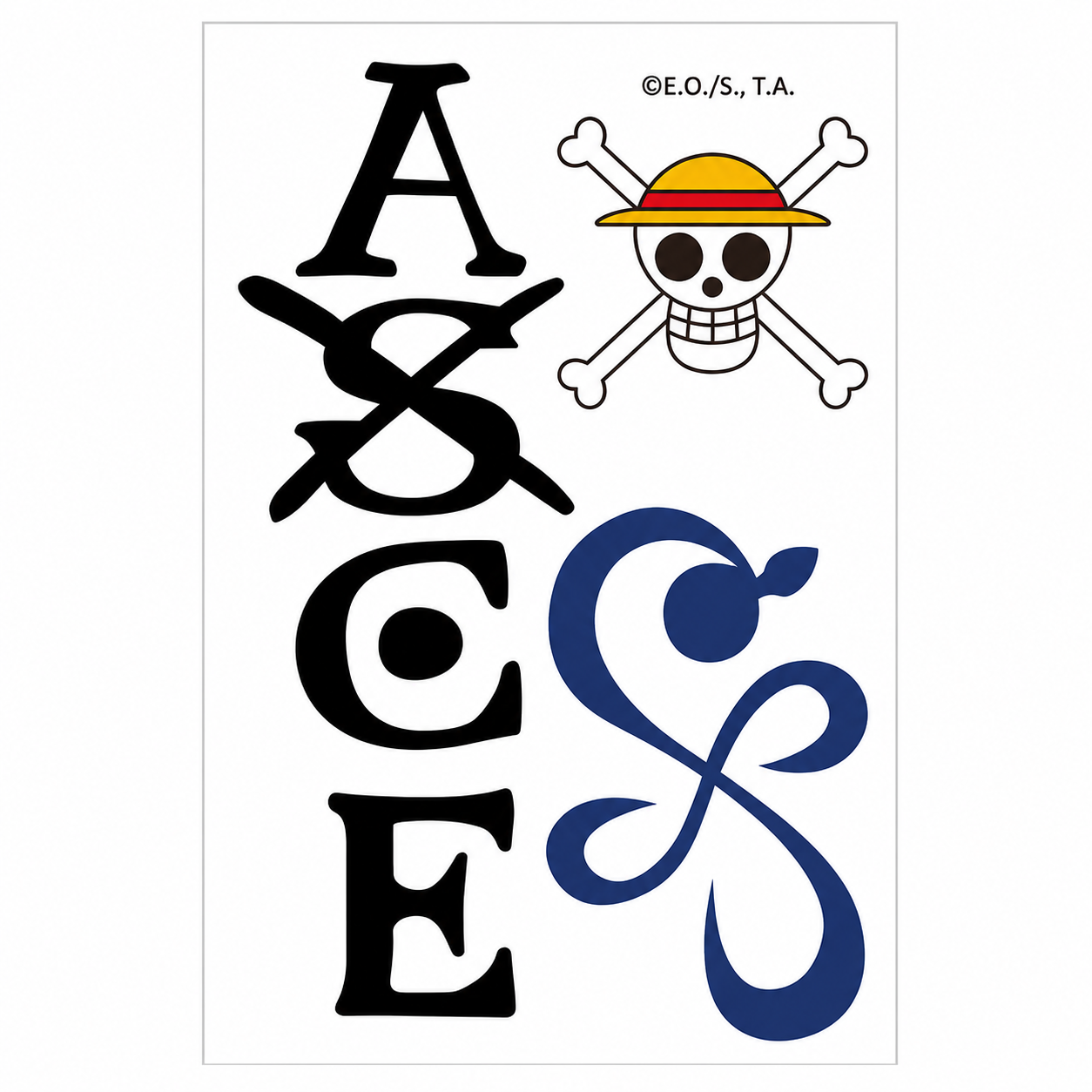 ONE PIECE - Tattoos - 15x10cm