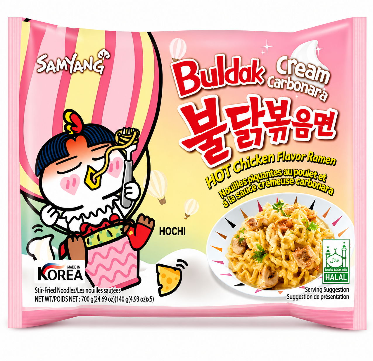 Samyang Buldak Cream Carbonara Hot Chicken Ramen 140g