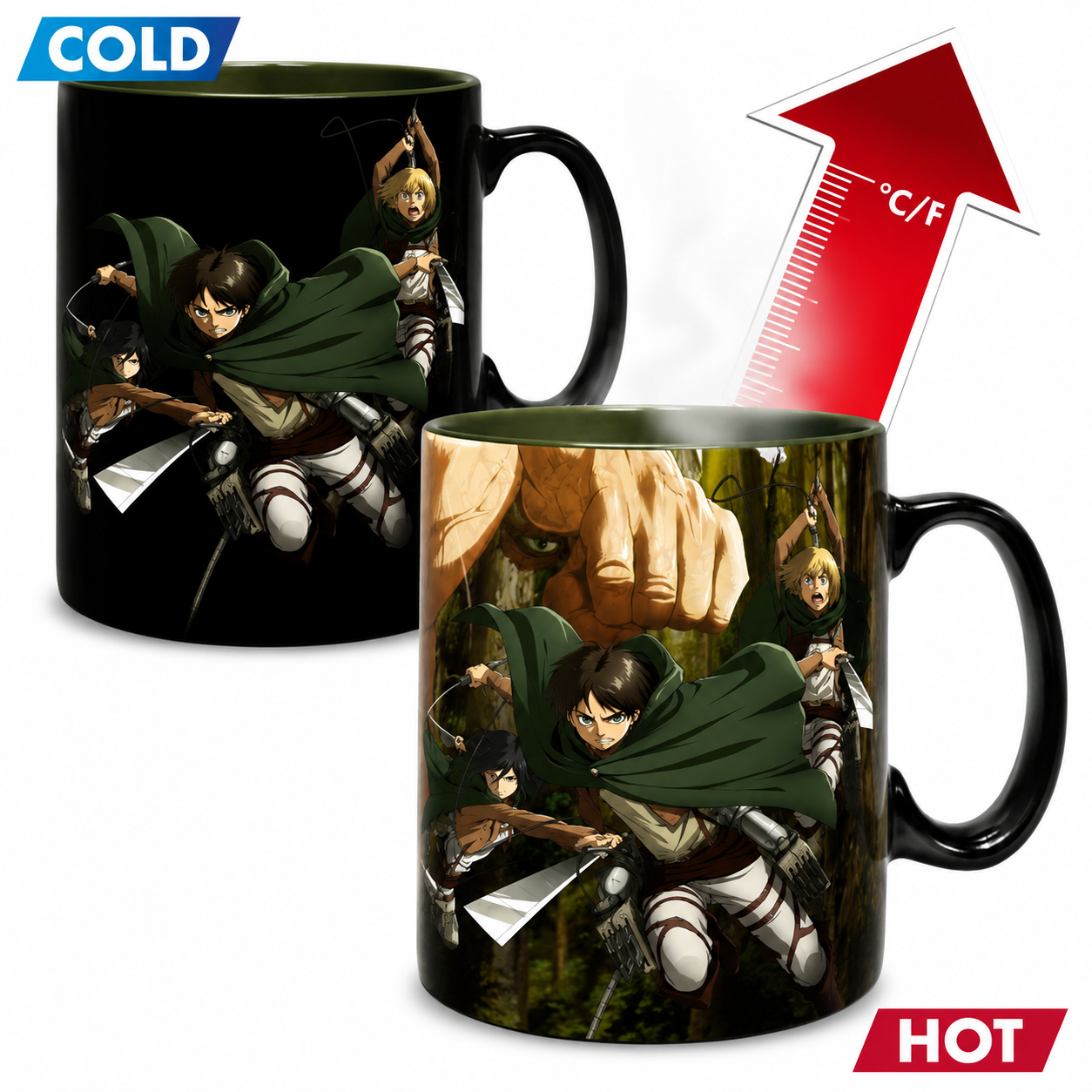 ATTACK ON TITAN - Mug Heat Change - 460 ml - TitanS3
