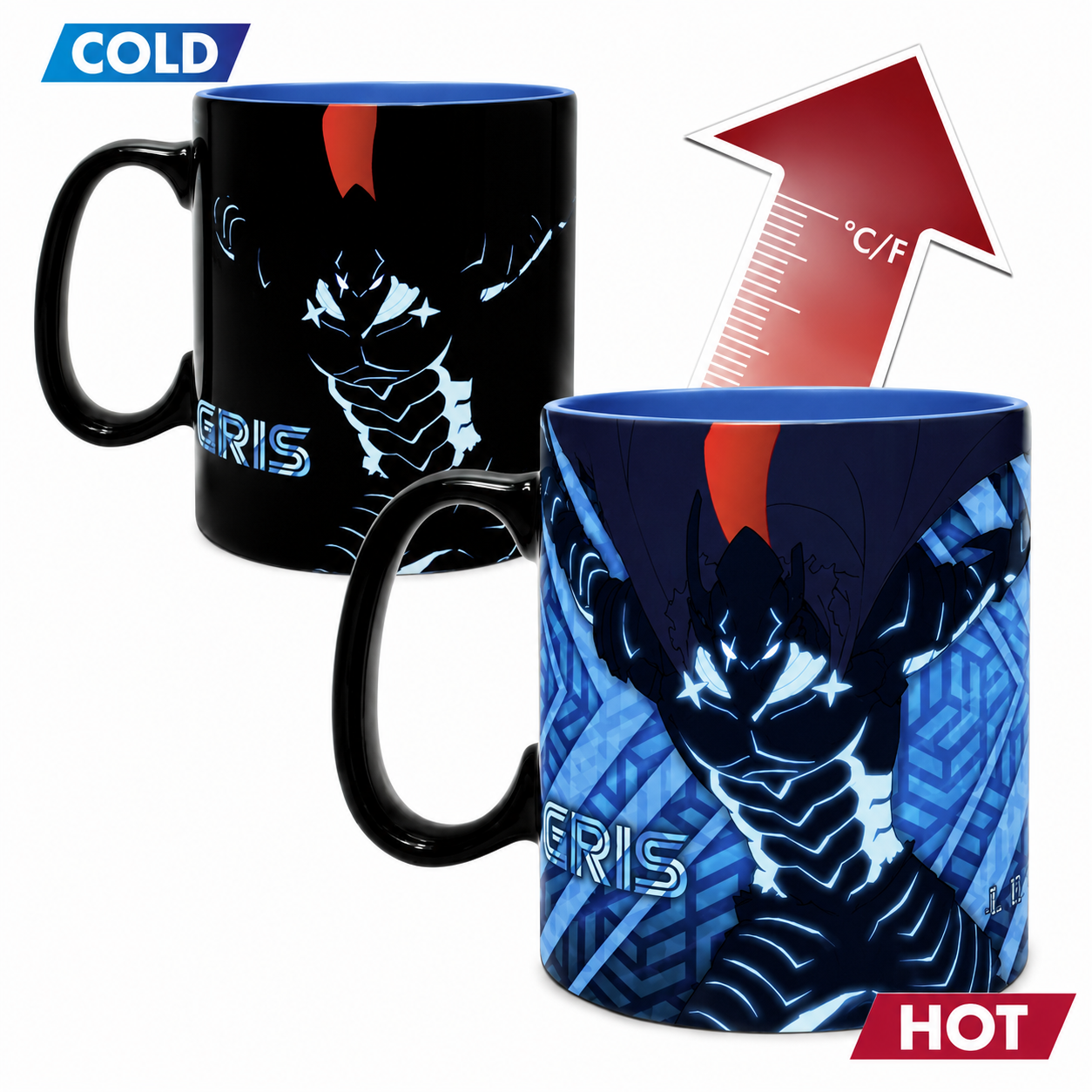 SOLO LEVELING - Mug Heat Change - 460 ml - Jinwoo & Igris