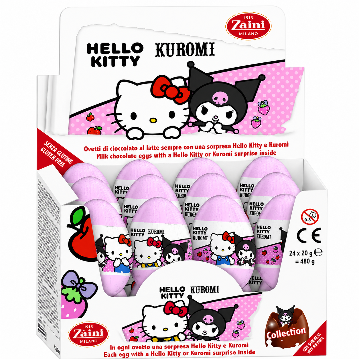 Zaini - Surprise Chocolate Egg - Hello Kitty