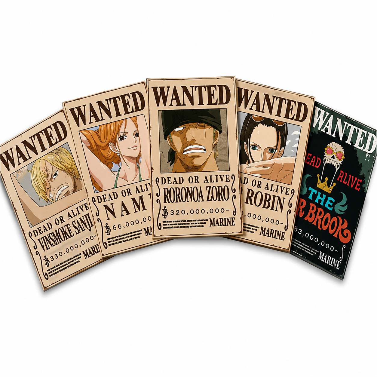 ONE PIECE - Postcards - Wanted Set 2