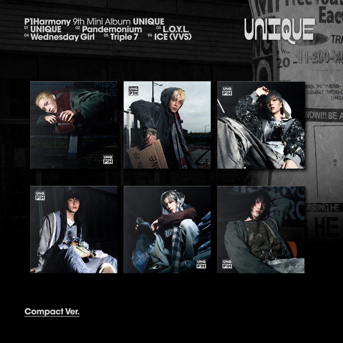 P1Harmony - 9th Mini Album [UNIQUE] (Compact Ver.)