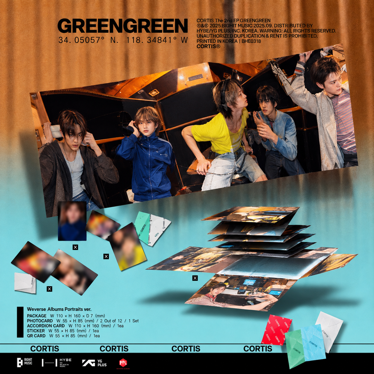 [WEVERSE POB] [PYPD BIRTHDAY PARTY] CORTIS – The 2nd EP [GREENGREEN] (Weverse Albums ver.) (Set)