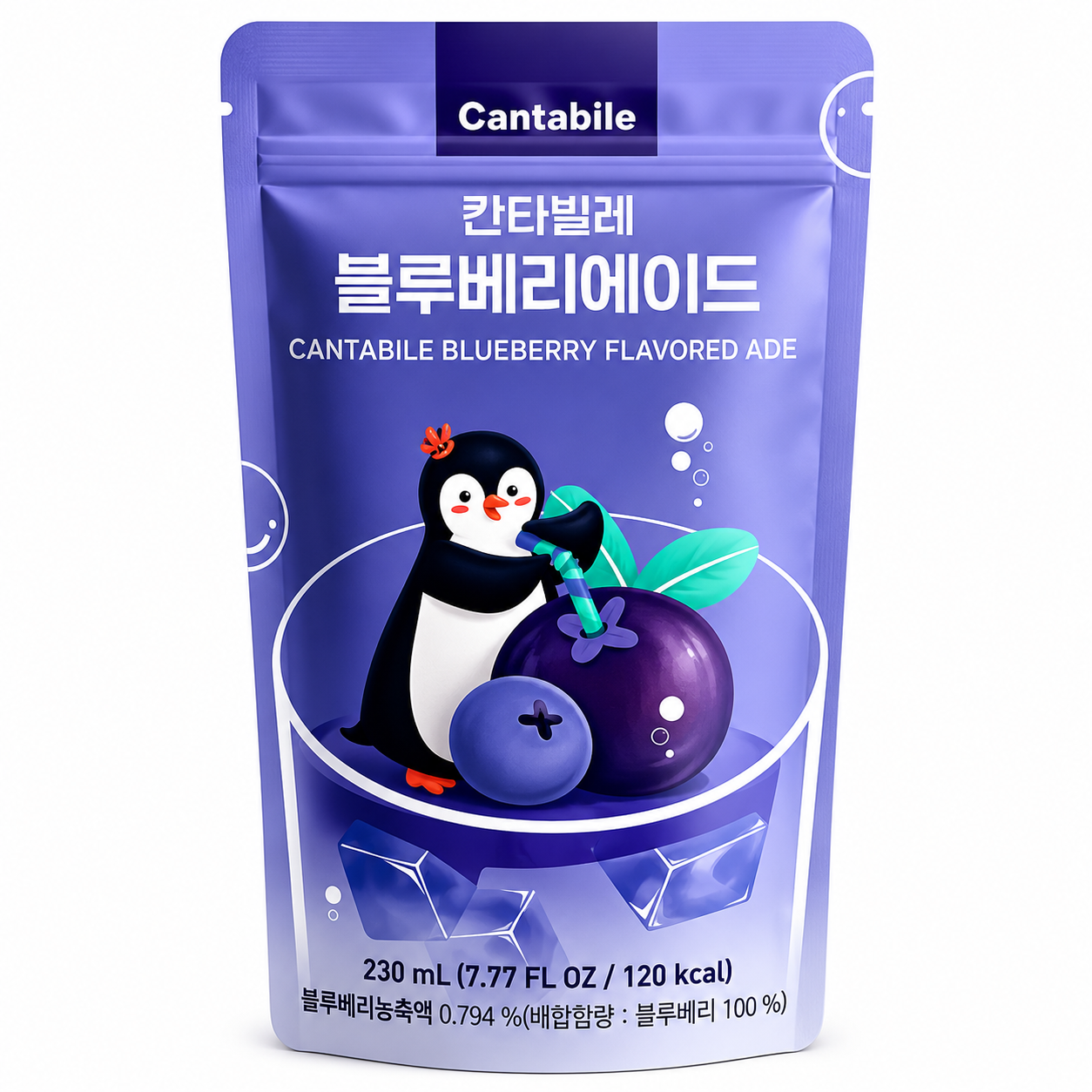 Cantabile Blueberry Ade Pouch Drink 230ml