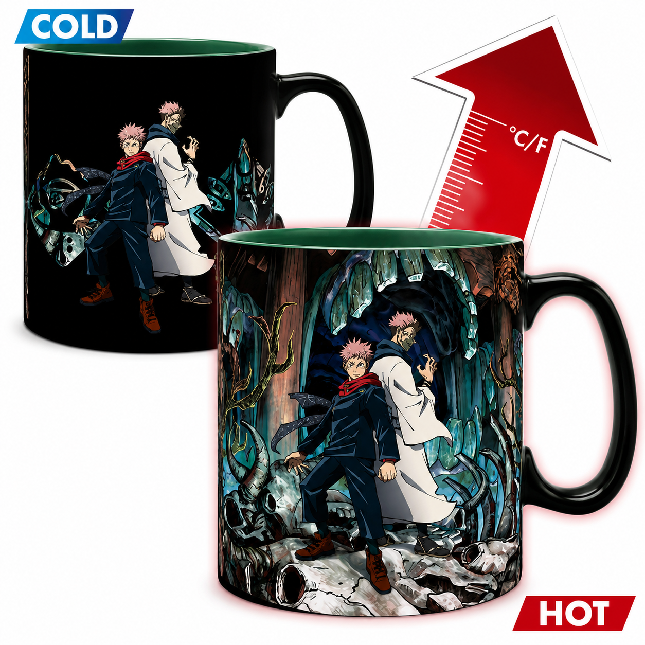 JUJUTSU KAISEN - Mug Heat Change - 460ml- Itadori&Sukuna
