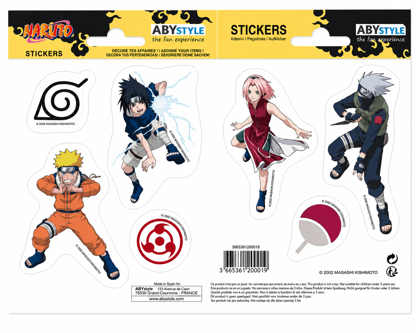 NARUTO - Stickers - 16x11cm/ 2 sheets - Team