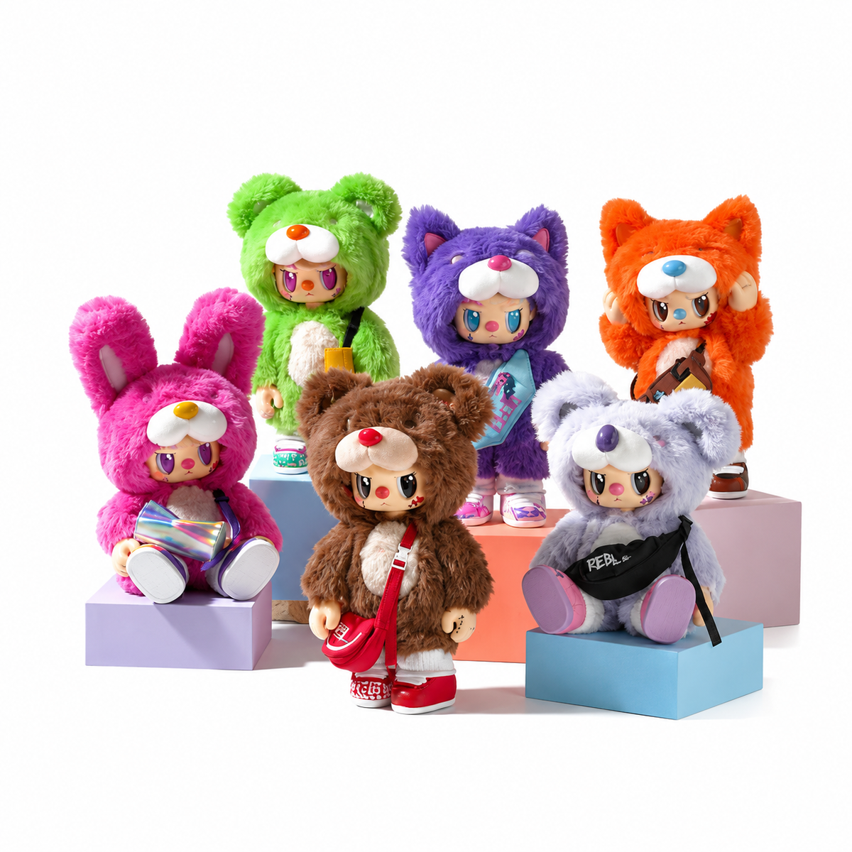 REBEL BEAR movable plush with bag - blind box