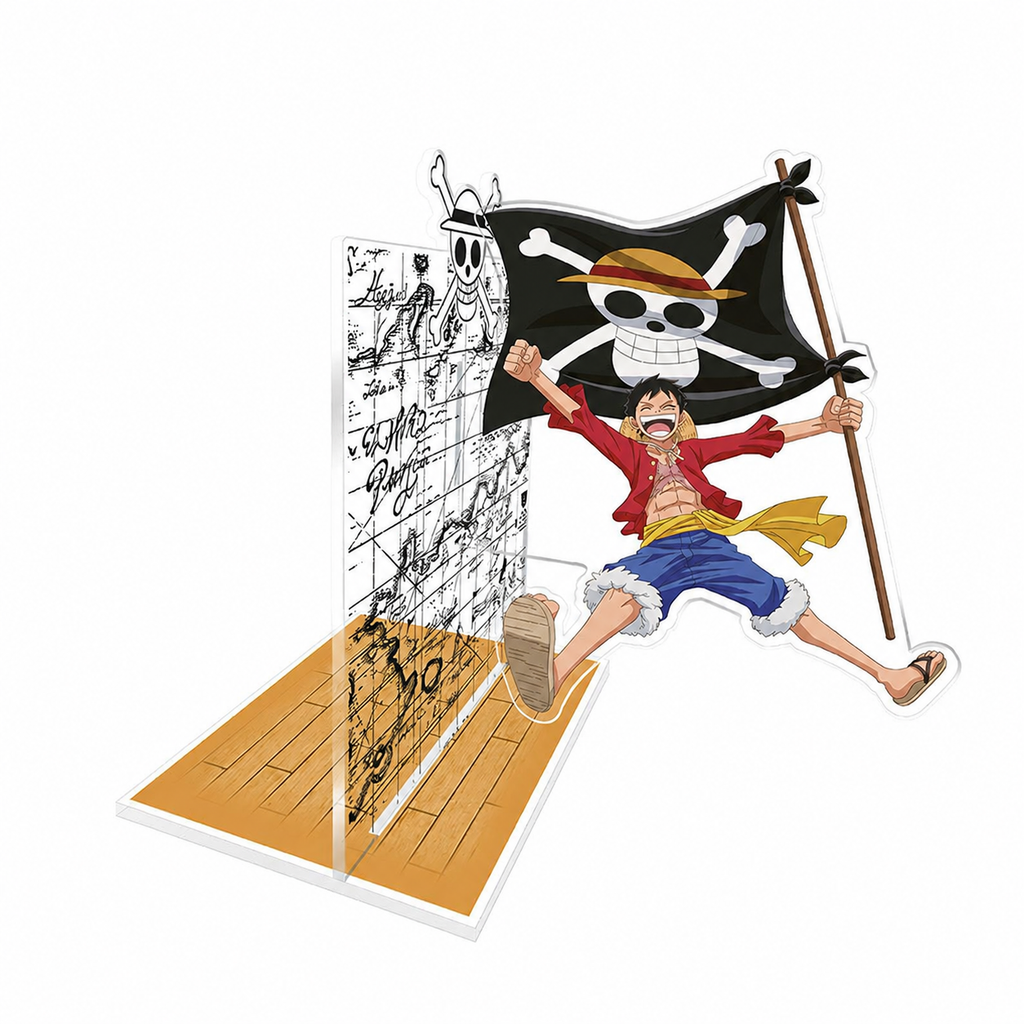 ONE PIECE - Acryl® Bookend - Luffy with his flag