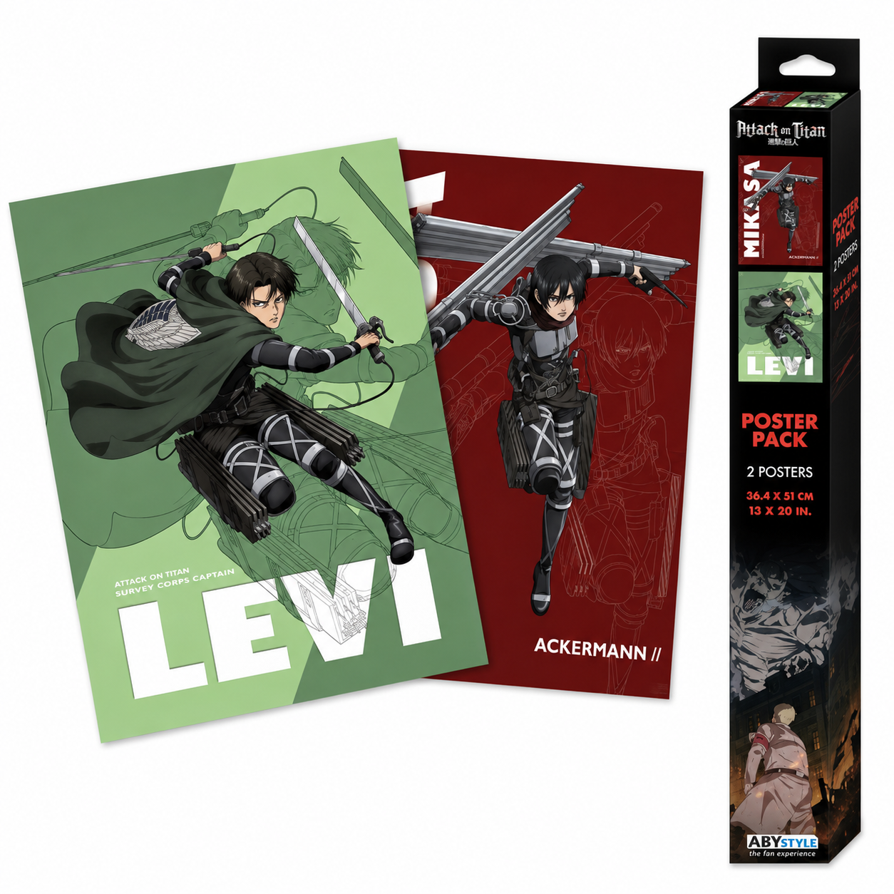 ATTACK ON TITAN - Set 2 Posters Chibi 52x38