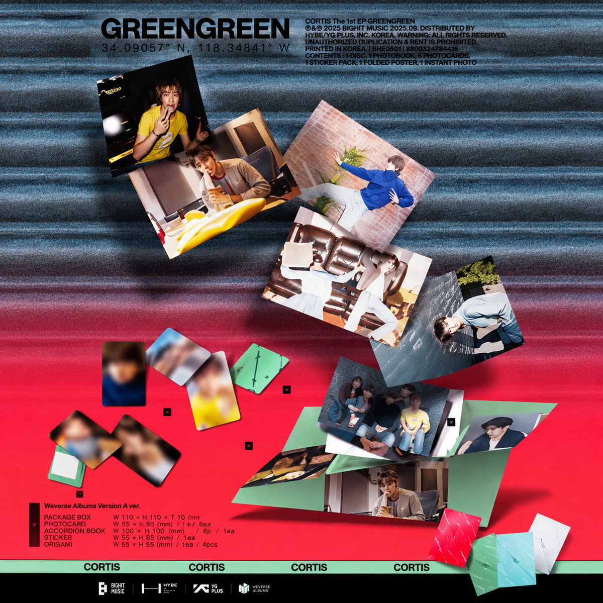 [WEVERSE POB] [PYPD BIRTHDAY PARTY] CORTIS – The 2nd EP [GREENGREEN] (Weverse Albums ver.) (Set)