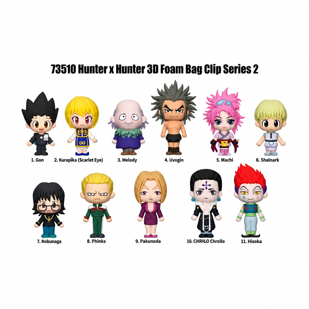 Hunter × Hunter 3D Foam Bag Clips Series 2
