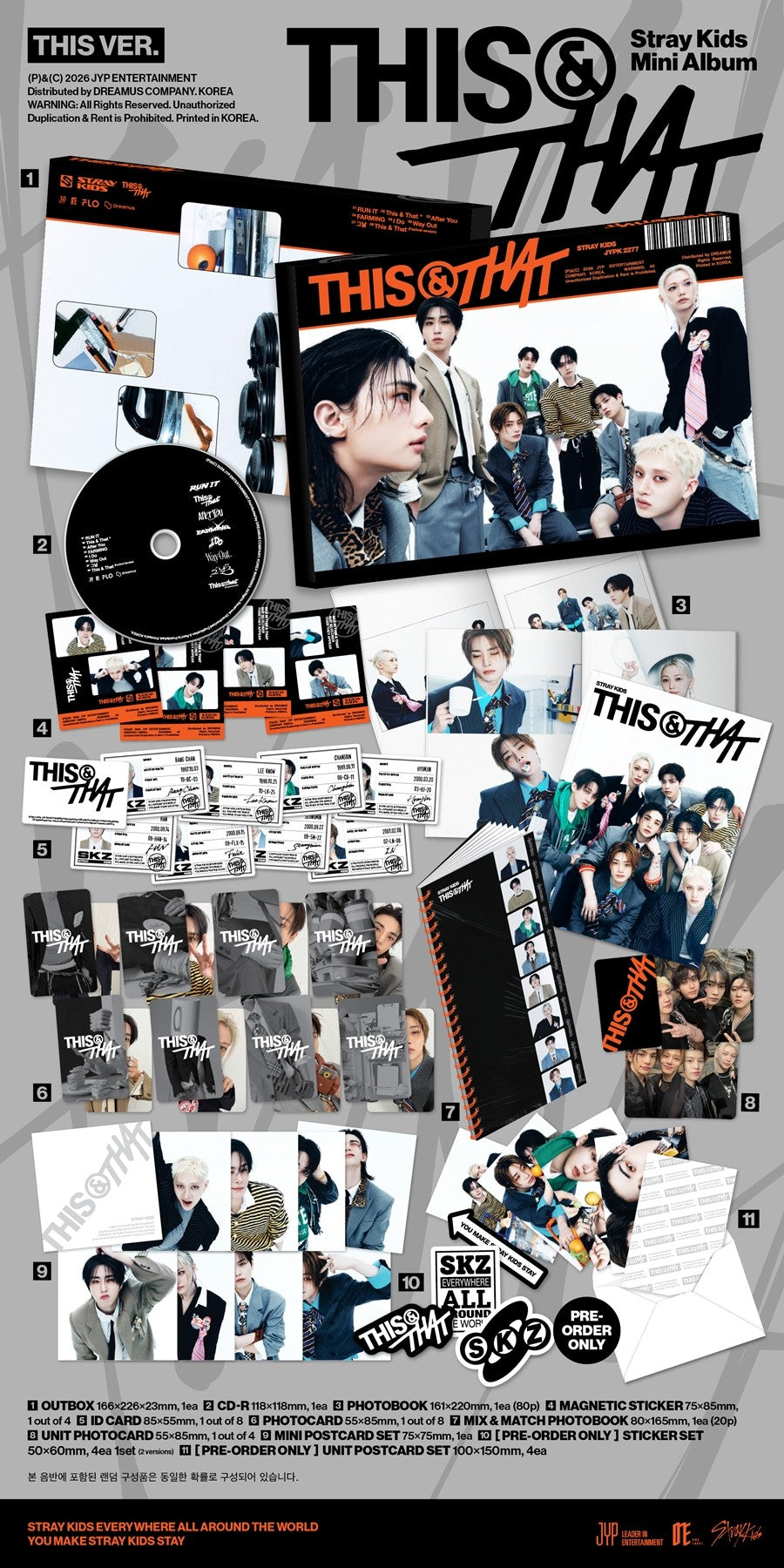 [SOUNDWAVE POB][2ND WEEK POP-UP LUCKY DRAW] Stray Kids – Mini Album [THIS & THAT] (Set)
