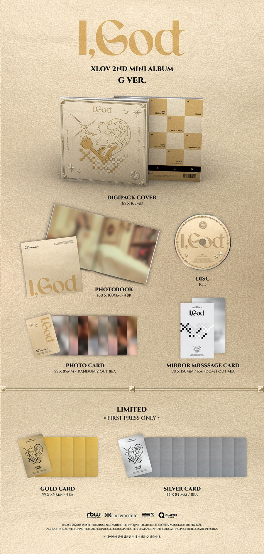 XLOV – 2ND MINI ALBUM [I,God] (G VER.)