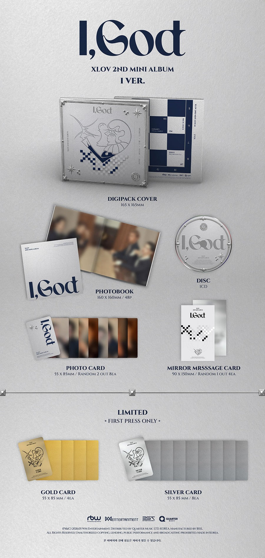 XLOV – 2ND MINI ALBUM [I,God] (I VER.)